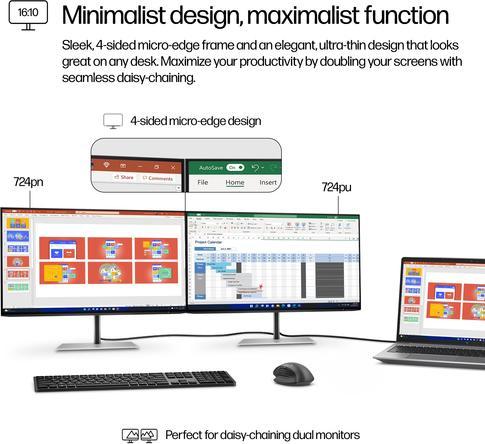 Produktbild HP 724pn (1920 x 1200 Pixel, 24")