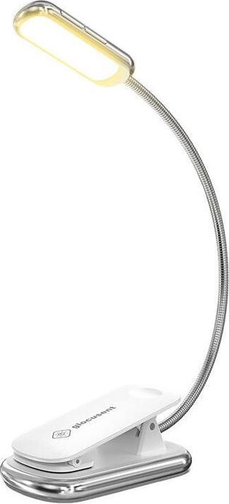 Glocusent Wireless lamp Posh Premium book light, USB-C 1000mAh timer (White)