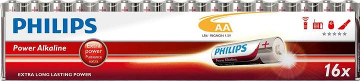 Produktbild Philips Batterie Batterie Power Alkaline AA 16 Stück (16 Stk., AA)