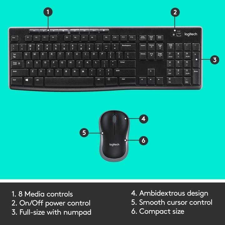 Produktbild Logitech MK270 Combo (CH, Kabellos)