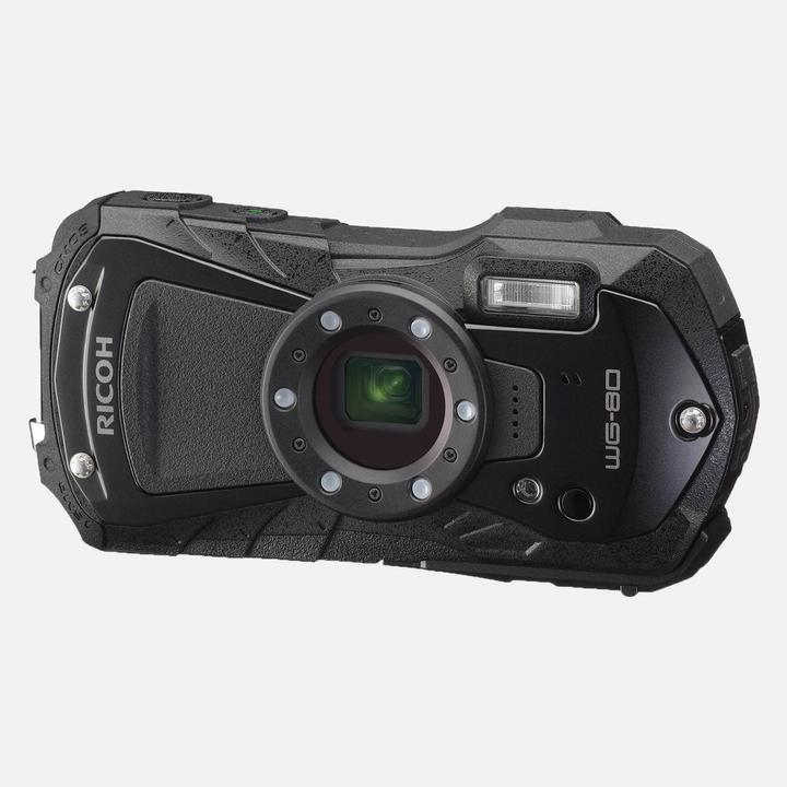 RICOH WG-80 Black KIT + sangle flottante + étui en néoprène (5 - 25 mm, 16 Mpx, 1/2,3'')