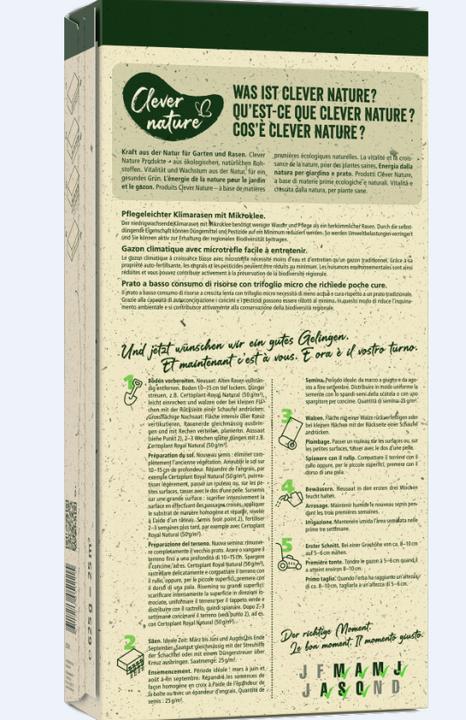 Actual product image Schweizer Clerver Nature Prato climatico - con trifoglio micro (Lawn reseed)