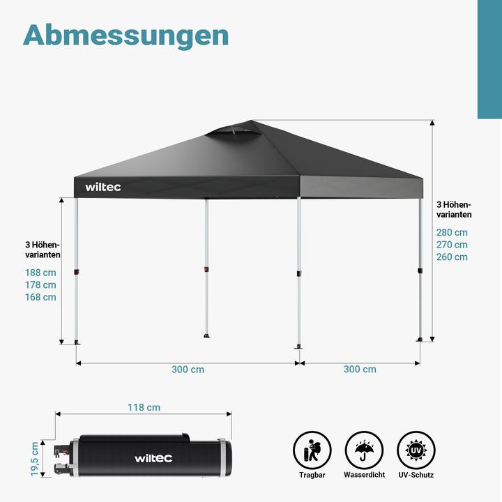 Produktbild Wiltec Pop up (300 cm, 300 cm)
