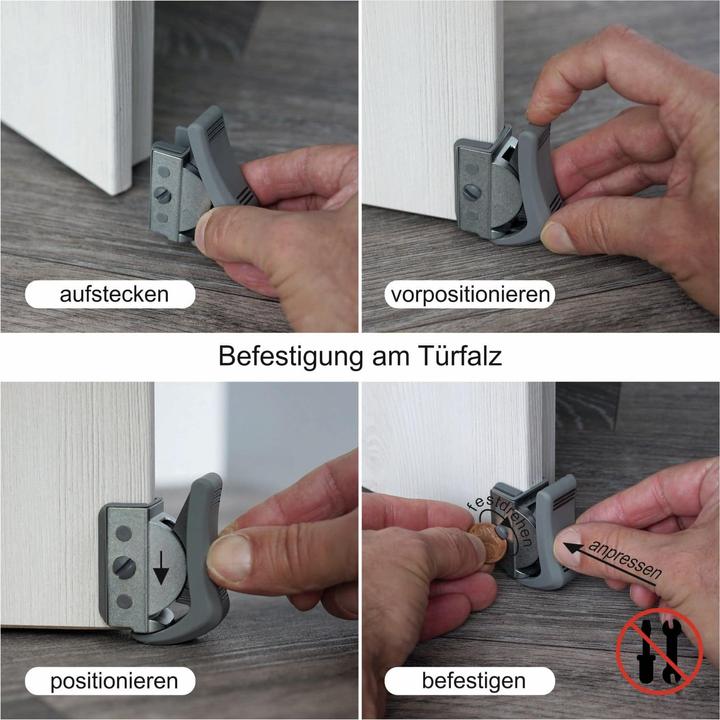 Actual product image Eneroid Door holder, ClipFlix mini, grey