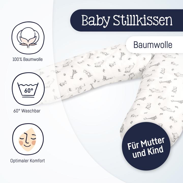 Actual product image Julius Zöllner Nursing pillow 190, Safari (76 cm)
