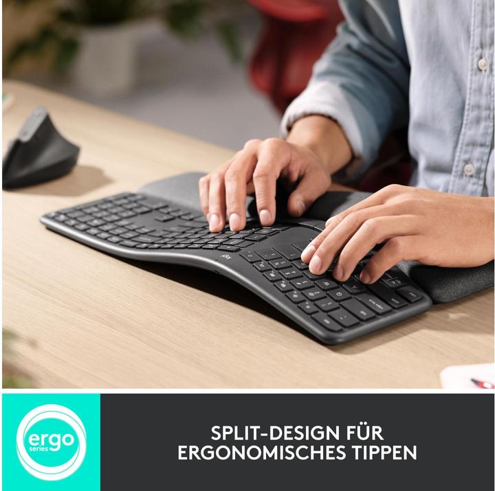 Produktbild Logitech Ergo K860 Split Keyboard for Business (CH, Kabellos)