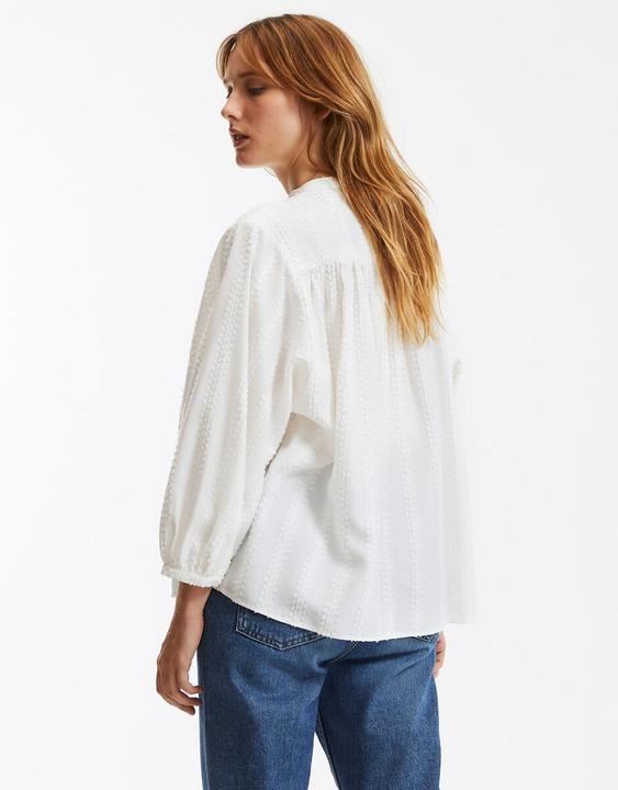 Produktbild La Redoute Collections Bluse mit Stehkragen und Ballonärmeln Signature SUSAN (S)