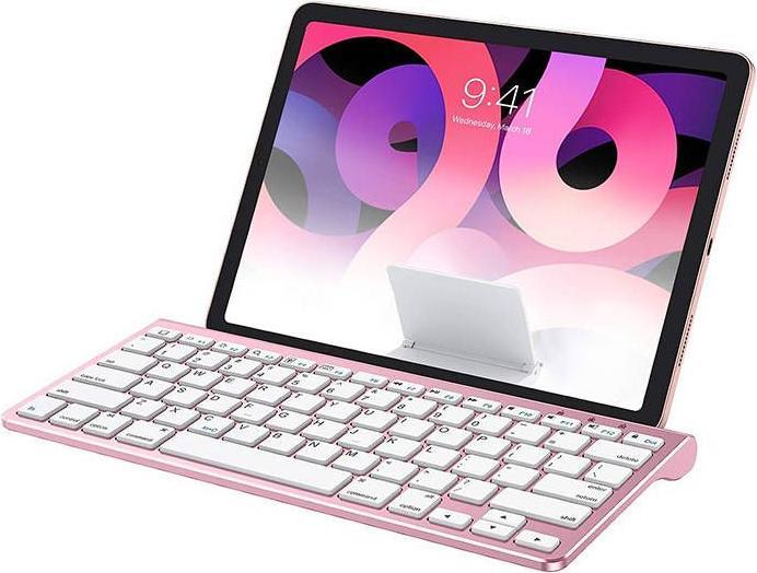Immagine prodotto Omoton Bezdrátová klávesnice pro iPad KB088 s držákem na tablet (růžově zlatá) (iOS)