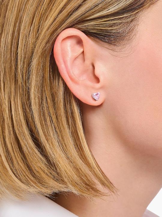 Image du produit Thomas Sabo Boucles d'oreilles avec pierre rose en forme de coeur (Argent sterling 925)