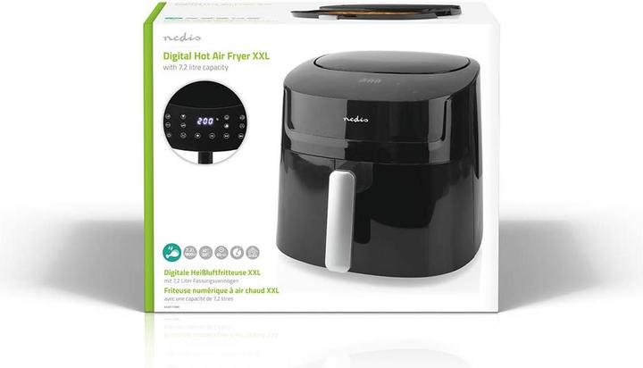Produktbild Nedis Heissluft Friteuse | 7,2 l | Timer: 240 min | Anzahl voreingestellter Programme: 8 | Digital | (EU-Stecker)