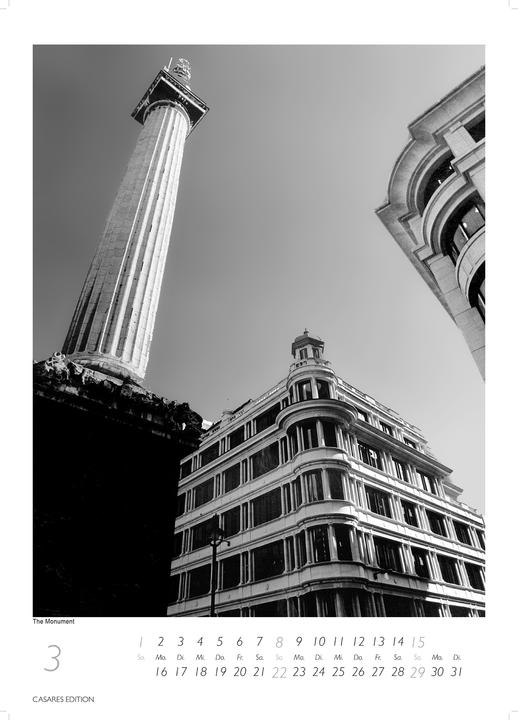 Produktbild London schwarz-weiss 2026 S 29x21cm (Deutsch)
