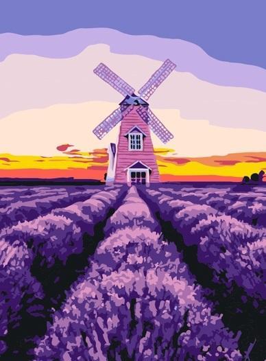 Produktbild Artist Malen nach Zahlen - Windmühle und Lavendel 30x40cm