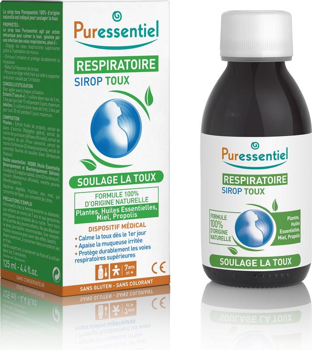 Actual product image Puressentiel Syrup respiratory cough 125 ml (1 Piece)