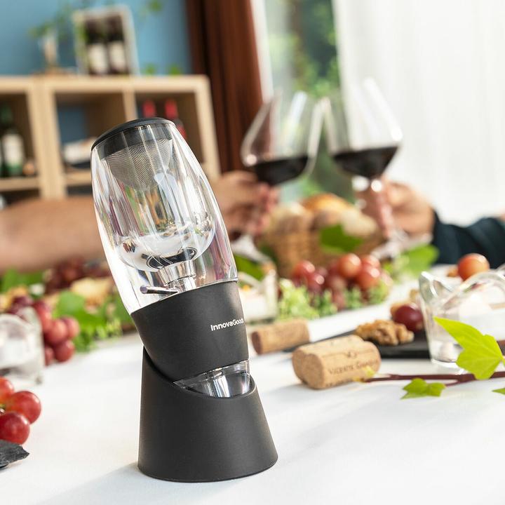 Produktbild InnovaGoods Weinbelüfter mit Filter, Ständer und Transportbeutel Wineir (Weinbelüfter)