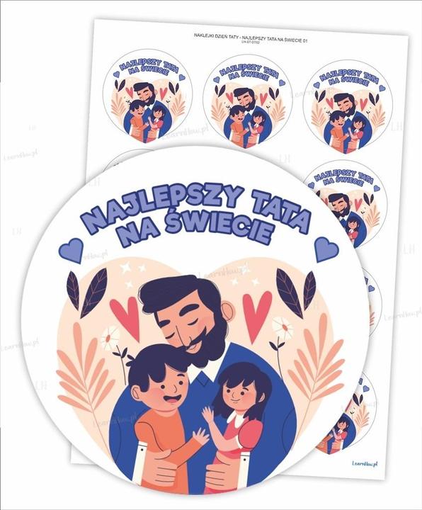 Image du produit LearnHow Aufkleber „Bester Papa der Welt“.