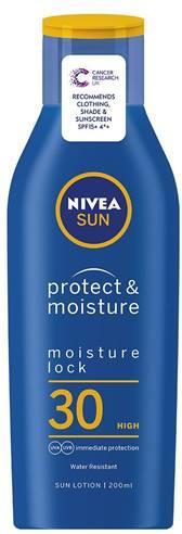 Produktbild NIVEA Protect & Moisture Lotion SPF 30 (Sonnenlotion, SPF 30, 200 ml)
