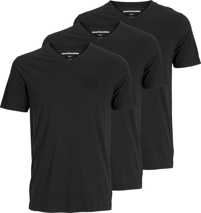 Aprel 3er-pack Einfarbig V-Ausschnitt T-shirt T-shirt