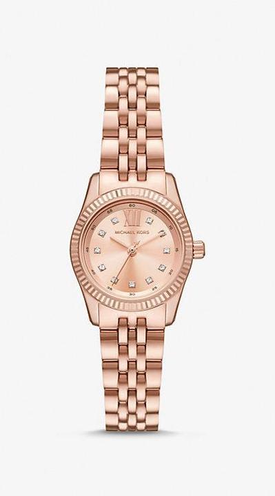 Produktbild Michael Kors Armbanduhr Petite Lexington im Rosé-Goldton mit Pavé (Analoguhr, 26 mm)