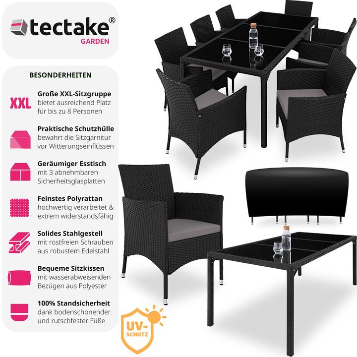 Image du produit tectake Salon en rotin Valencia