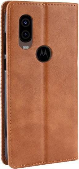 Produktbild MU Style Vintage Style Leder Bookcover Hülle (Motorola One Vision)