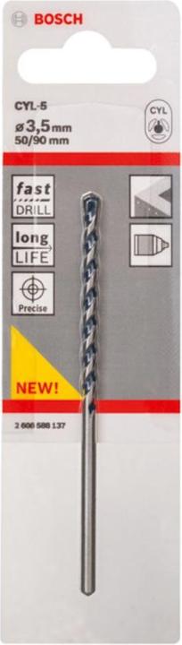 Actual product image Bosch Professional Zubehör Concrete drill CYL-5, Blue Granite, 3.5 x 50 x 90 mm (3.5 mm)