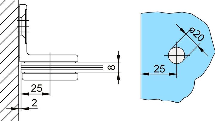 Actual product image Gral Angle connector BH 200 (Angle connector, 2 pcs.)