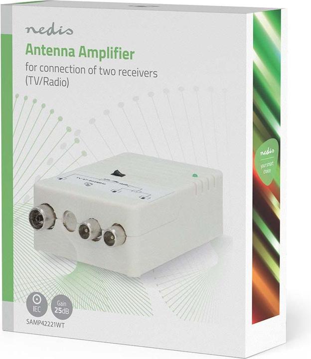 Actual product image Nedis CATV amplifier | Gain dBi (for antenna cable): 25 dB | 47 - 862 MHz | Number of outputs (Amplifier)