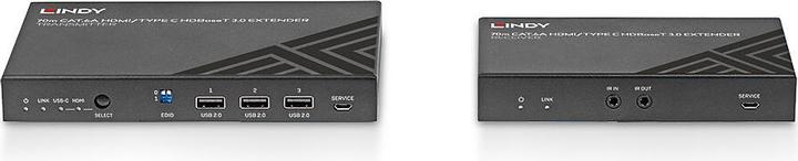 Produktbild Lindy 70m Cat.6A TypeC & HDMI HDBaseT 3.0 KVM Extender (38346)