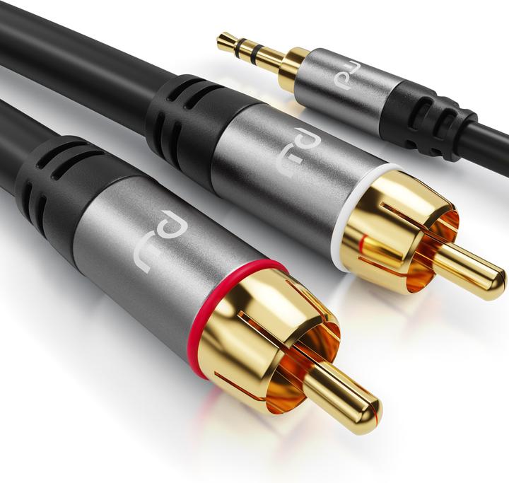 Immagine prodotto Primewire Cavo audio / jack 3.5mm a 2x cinch (2 m, Connettore da 3,5 mm (AUX), Cinch)
