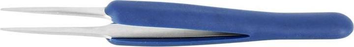Actual product image Ideal Tek Tweezers with rubber handle ESD stainless steel flat / round 120mm