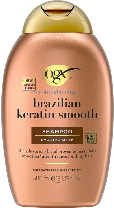 Ogx ORGANIX Brazilian Keratin Smooth Shampoo 385ml (385 ml, Liquid shampoo)