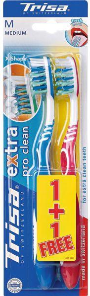 Produktbild Trisa Zahnbürste Extra Duo medium (Mittel, 2 x)