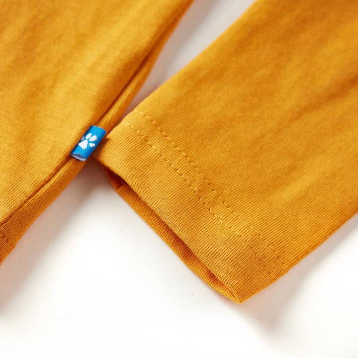 Actual product image VidaXL Children's long-sleeved shirt ochre 92,Material: 100 % cotton,Colour (92)