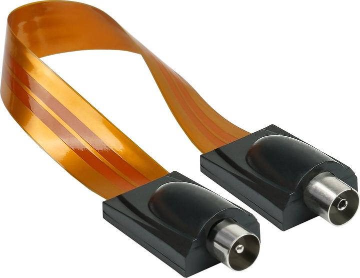 Produktbild Good Connections SAT/TV Fensterdurchführung High-Quality, IEC-/Koax-Stecker an Buchse, Gesamtlänge 26cm, flexible Län (Fensterdurchführung)
