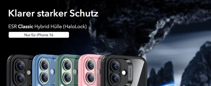 Actual product image ESR Classic Hybrid HaloLock Case (Apple iPhone 16)
