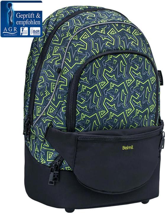 Actual product image Belmil Wave Premium 2in1 school backpack iguana (20 l)