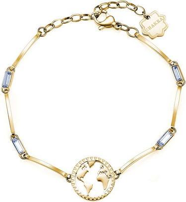 Brosway - Gold-plated globe bracelet with blue crystals BHKB018
