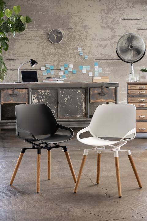 Produktbild Aeris Konferenzstuhl NUMO P462OAWHWHFE weiss, schwarzes Kissen