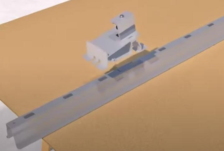 Van der Valk Solar Systems 724661 Front foot with end clamps flat roof mounting ValkPro+ L10