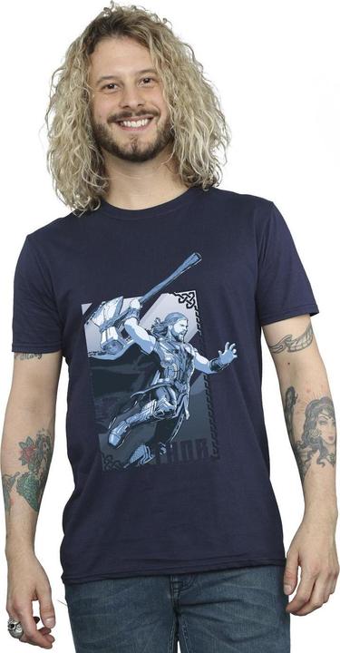 Actual product image Mens Thor Love And Thunder Attack T-Shirt (XL)