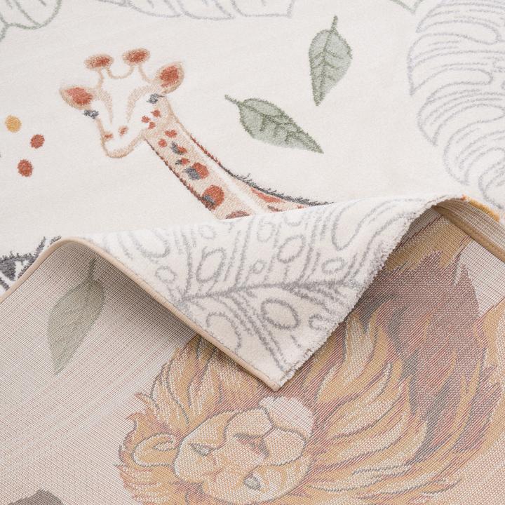 Immagine prodotto Pergamon Kinder Teppich Maui Kids Giraffe Zebra Löwe (140 x 200 cm)
