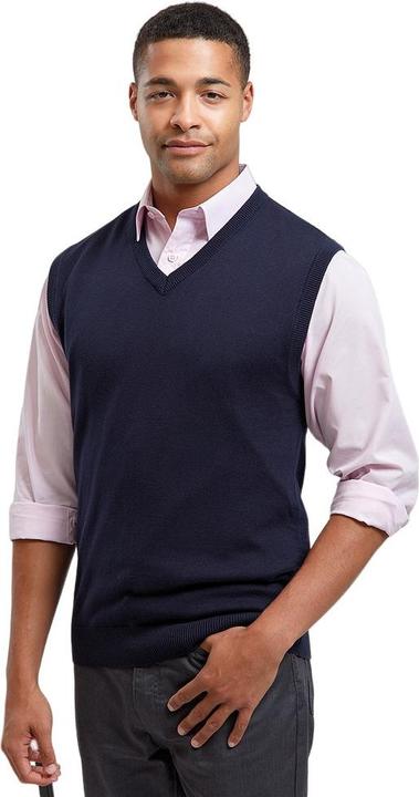 Actual product image Premier Mens Knitted Sleeveless Sweater Vest (S)
