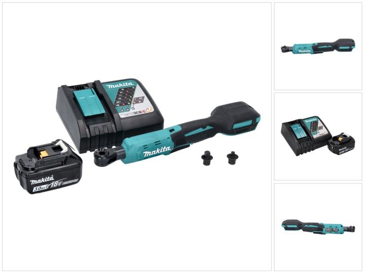 Actual product image Makita PWR 180 RF1 Battery ratchet screwdriver 18 V 47.5 Nm 1/4" 3/8" + 1x battery 3.0 Ah + charger (1/4")