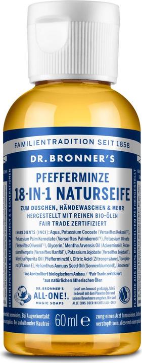 Dr. Bronner's 18-In-1 (Savon liquide, 60 ml)
