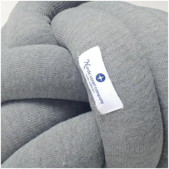Produktbild nordic coast company Zopfkissen Medium Grau (40 x 40 cm)