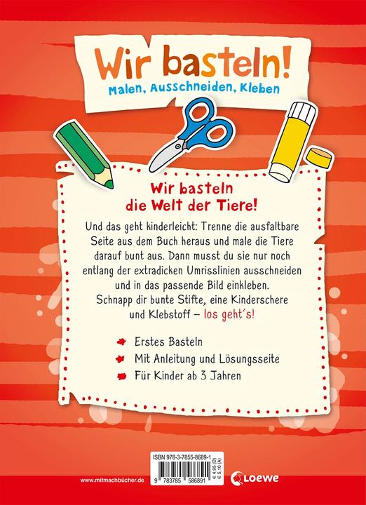 Produktbild Wir basteln. - Malen, Ausschneiden, Kleben - Tiere