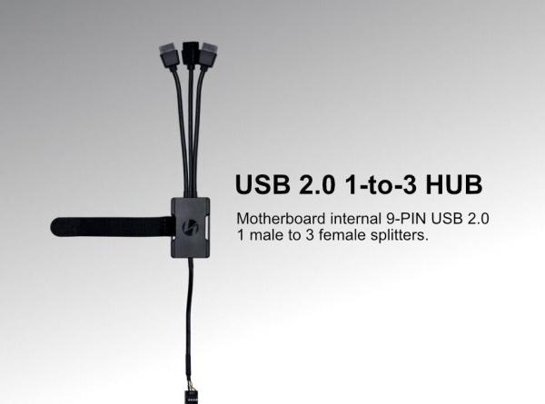 Actual product image Lian-Li PW-U2HB USB Converter 1 USB to 3 USB