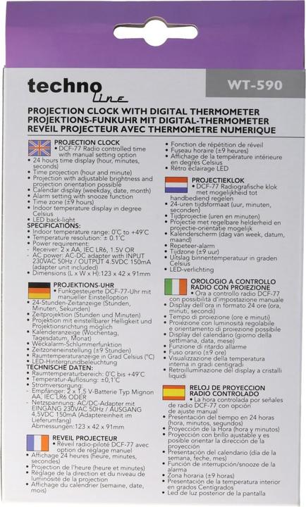 Image du produit AccuCell Funkwecker mit Projektion