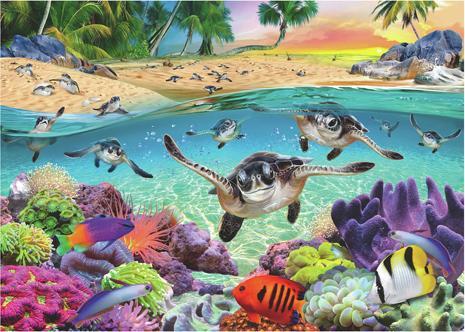 Actual product image Ravensburger Puzzle turtle babies XXL 500 pieces (500 pieces)