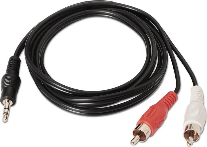 Actual product image Aisens CABLE AUDIO ESTÃ?REO JACK 3.5 M-2XRCA M NEGRO 1.5M (1.50 m)